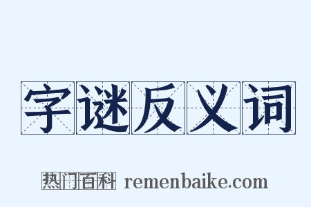 字谜反义词是什么意思的图片